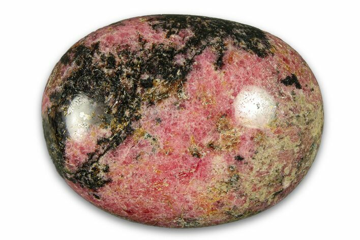 Polished Rhodonite Palm Stone - Madagascar #290806